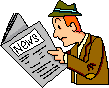Graphic of man reading newspaper